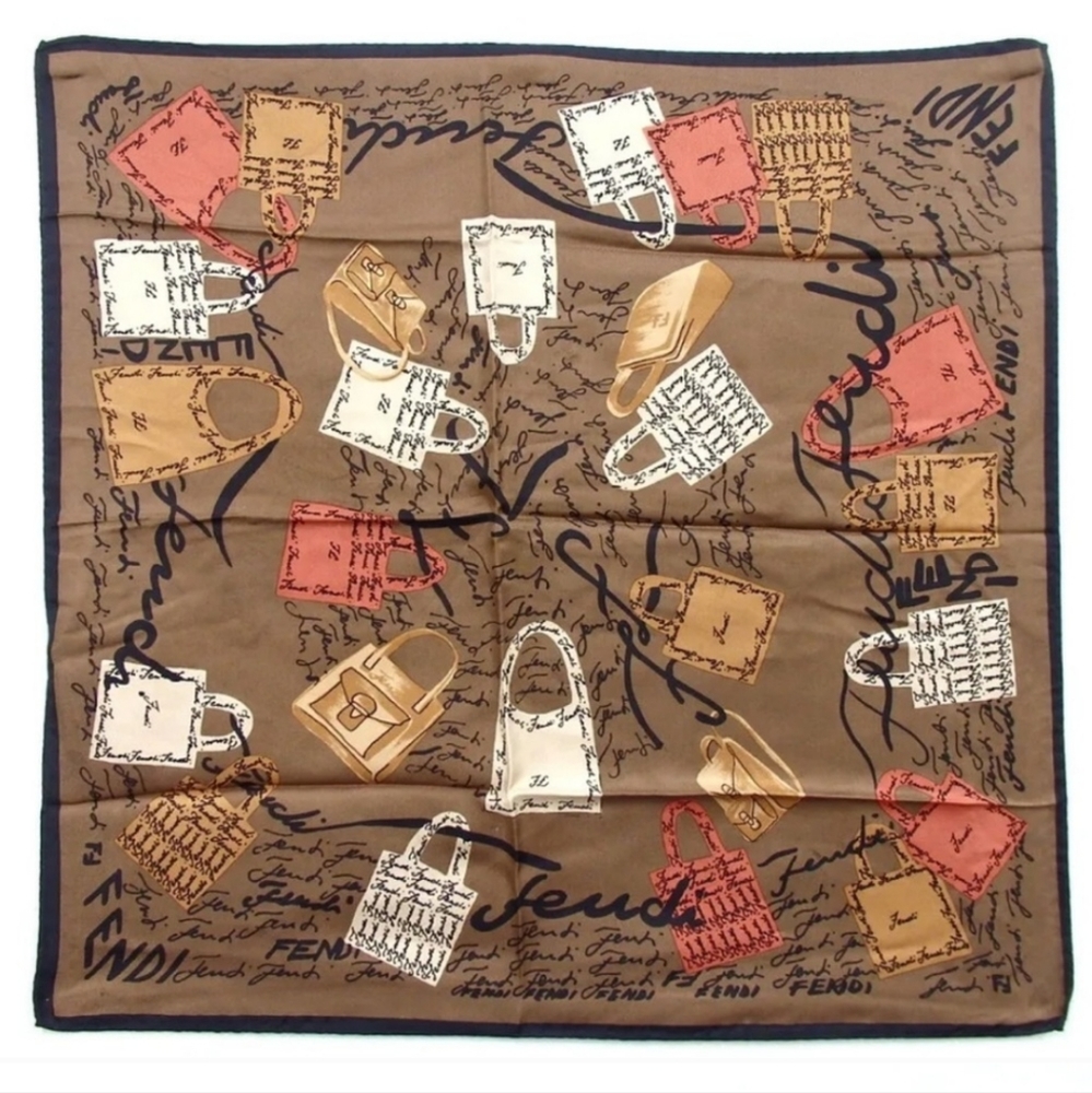 FENDI Multicolor Silk Scarf